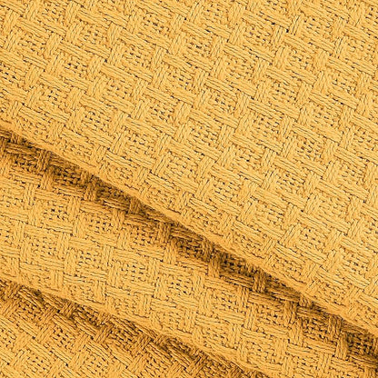 BELIZZI HOME 100% Cotton Bed Blanket, Breathable Bed Blanket Twin Size, Cotton Thermal Blankets Twin, Perfect for Layering Any Bed for All Season, Mustard Yellow