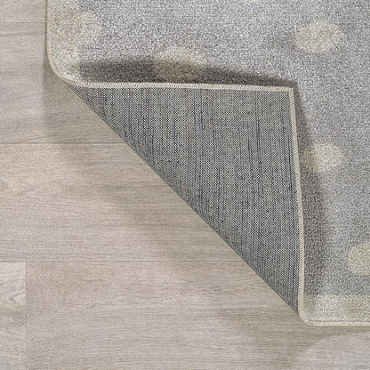 JONATHAN Y Machine-Washable Gray/Ivory/Yellow Indoor Area Rug, 8x10, Minha Rainbow Dots, Kids & Novelty, Casual, Classic, Bedroom, Kitchen, Living Room, Easy-Cleaning, Non-Shedding (KDW102A-8)