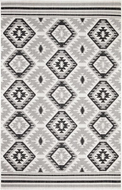 Keen Home Design Outdoor Runner Rug - 6x9 Washable Indoor/Outdoor Rug for Patio, Balcony, Kitchen, Garden, Beach, Deck and Porch. Size: 6'7" x 9'2"