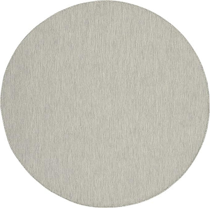 Nourison Home Positano 8' x Round Light Gray Fabric Modern Area Rug (8' Round)