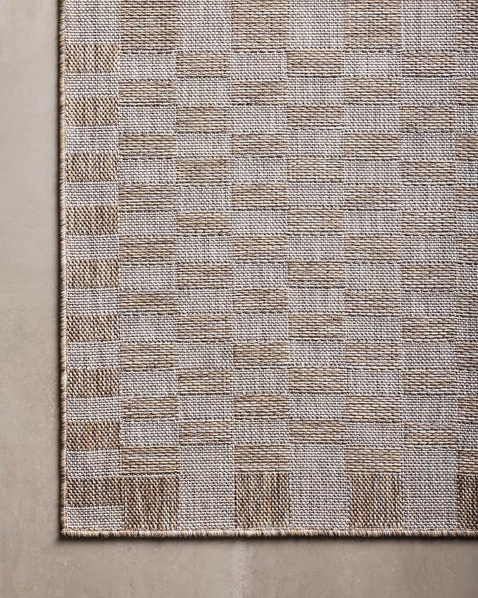 Loloi Amber Lewis Topanga Collection TOP-03 Natural/Dove 7'-10" x 10' Indoor/Outdoor Area Rug
