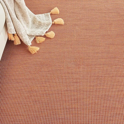 Nourison Positano Indoor/Outdoor Terracotta 9' x 12' Area Rug, Easy- Cleaning, Non Shedding, Bed Room, Living Room, Dining Room, Backyard, Deck, Patio (9x12)
