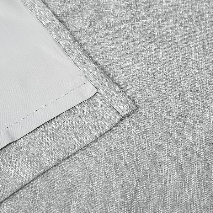 Vision Home Silver Grey Pinch Pleated Full Blackout Curtains Room Darkening Window Curtains 108 inch for Living Room Bedroom Thermal Insulated Pinch Pleat Drapes with Hooks Back Tab 2 Panel 40"Wx108"L