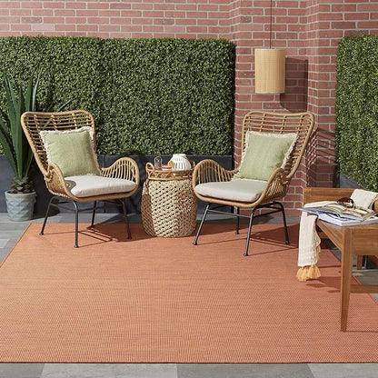 Nourison Home Positano Indoor/Outdoor Terracotta 10' x 14' Area Rug, Easy Cleaning, Non Shedding, Bed Room, Living Room, Dining Room, Backyard, Deck, Patio (10x14)