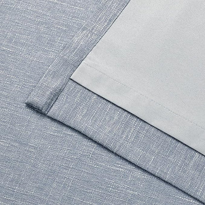 Vision Home Chambray Blue Pinch Pleated Full Blackout Curtains Room Darkening Window Curtains 84 inch for Living Room Bedroom Thermal Insulated Pinch Pleat Drapes with Hooks Back Tab 2 Panel 40"Wx84"L