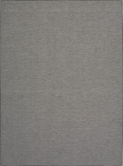 Nourison Home Positano Charcoal 8' x 10' Area Rug, Modern, Solid, Indoor/Outdoor, Easy Cleaning, Non Shedding, Bed Room, Living Room, Deck, Backyard