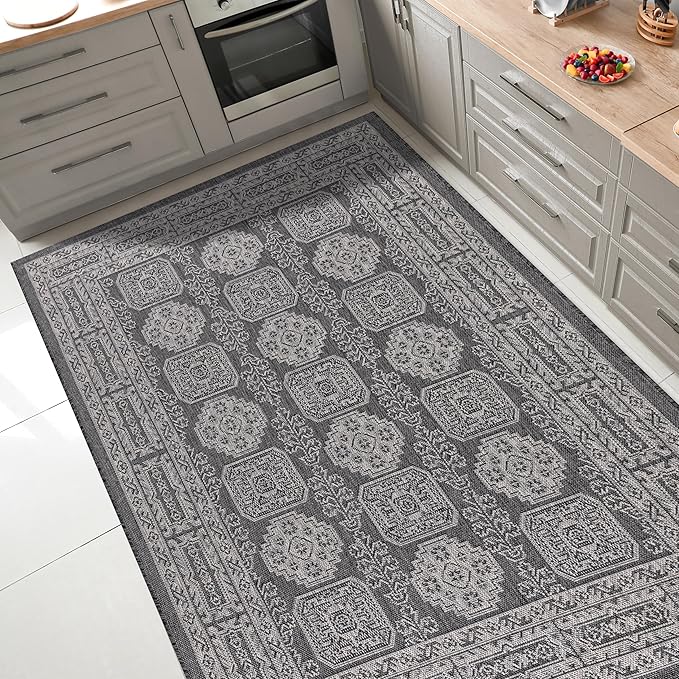 Keen Home Design Terrace Outdoor Area Rug - 12x15 Washable Indoor/Outdoor Rug for Patio, Kitchen, Balcony, Beach, Garden, Deck and Porch, Size: 12'x15'