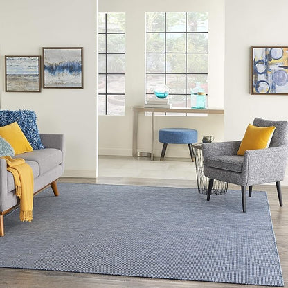 Nourison Home Positano 6' x 9' Navy Blue Fabric Modern Area Rug (6' x 9')