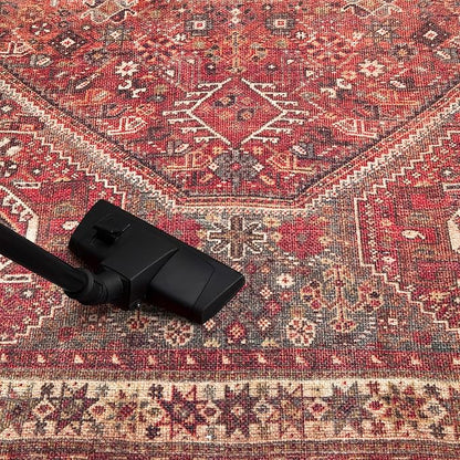 Keen Home Design 2x12 Rug - Machine Washable Runner Rug with Non-Slip Backing, Ideal for Hallway, Entryway, Kitchen, Laundry Room - Vintage, Easy Clean, Durable, Low Pile - (2'6" x 12')