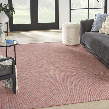 Nourison Home Positano Indoor/Outdoor Rainbow 7' x 10' Area Rug, Easy Cleaning, Non Shedding, Bed Room, Living Room, Dining Room, Backyard, Deck, Patio (7x10)