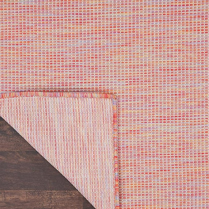 Nourison Home Positano Indoor/Outdoor Rainbow 9' x 12' Area Rug, Easy Cleaning, Non Shedding, Bed Room, Living Room, Dining Room, Backyard, Deck, Patio (9x12)