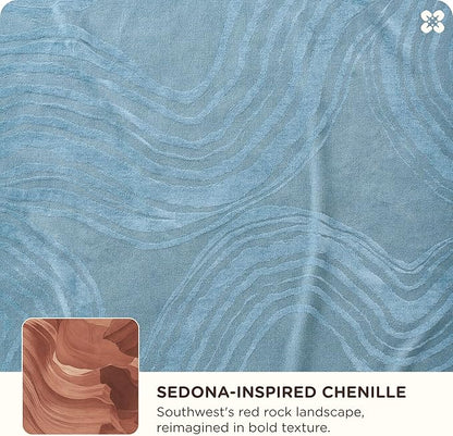 Bedsure 100% Cotton Throw Blanket for Couch - Chenille Woven Textured Blanket Gifts for Women, Cozy and Soft for All Seasons, Home Decor Boho Throw for Bed, Sofa, Tapestry, 50x60 Inches