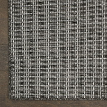 Nourison Home Positano Charcoal 8' x 10' Area Rug, Modern, Solid, Indoor/Outdoor, Easy Cleaning, Non Shedding, Bed Room, Living Room, Deck, Backyard