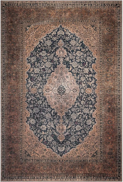 Keen Home Design 3x5 Rug - Machine Washable Entry Rug with Non-Slip Backing, Ideal for Enteryway, Kitchen, Bathroom, Laundry Room - Vintage, Easy Clean, Durable, Low Pile Rug - (3' x 5')