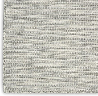 Nourison Positano Indoor/Outdoor Light Grey 6' x Round Area Rug, Easy Cleaning, Non Shedding, Bed Room, Living Room, Dining Room, Backyard, Deck, Patio (6 Round)