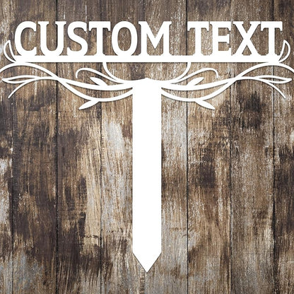 Personalized Metal Text Garden Sign with Stake, Custom Garden Decor for Outdoor, Custom Family Name Sign, Large Patio Decorations, Lawn Art, Farmhouse Decorative, Housewarming Gift