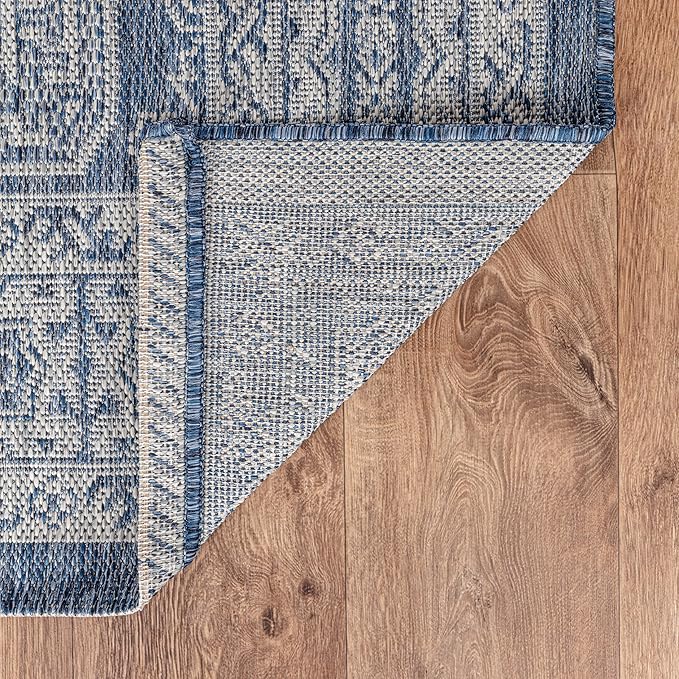 Keen Home Design Terrace Outdoor Area Rug - 5x8 Washable Indoor/Outdoor Rug for Patio, Kitchen, Balcony, Beach, Garden, Deck and Porch, Size: 5'3"x7'7"