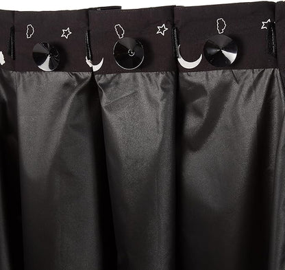 Amazon Basics Portable Blackout Curtain Shade with Suction Cups, 50" W x 78"L, 2-Pack, Moon and Stars