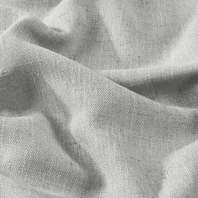 Vision Home Light Grey Pinch Pleated Full Blackout Curtains Linen Blended 60" Wide Thermal Insulated Window Panels 84 inch for Bedroom Living Room Darkening Pleat Drapes with Hooks Back Tab 60"Wx84Lx1