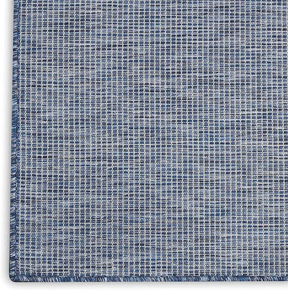Nourison Positano Indoor-Outdoor Navy Blue 4' x 6' Area Rug, Easy Cleaning, Non Shedding, Bed Room, Living Room, Dining Room, Backyard, Deck, Patio (4x6)