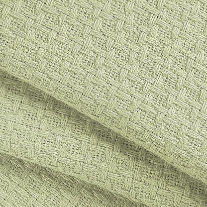 BELIZZI HOME 100% Cotton Bed Blanket, Breathable Bed Blanket Full Queen Size, Cotton Thermal Blankets Full Queen, Perfect for Layering Any Bed for All Season, Sage Green