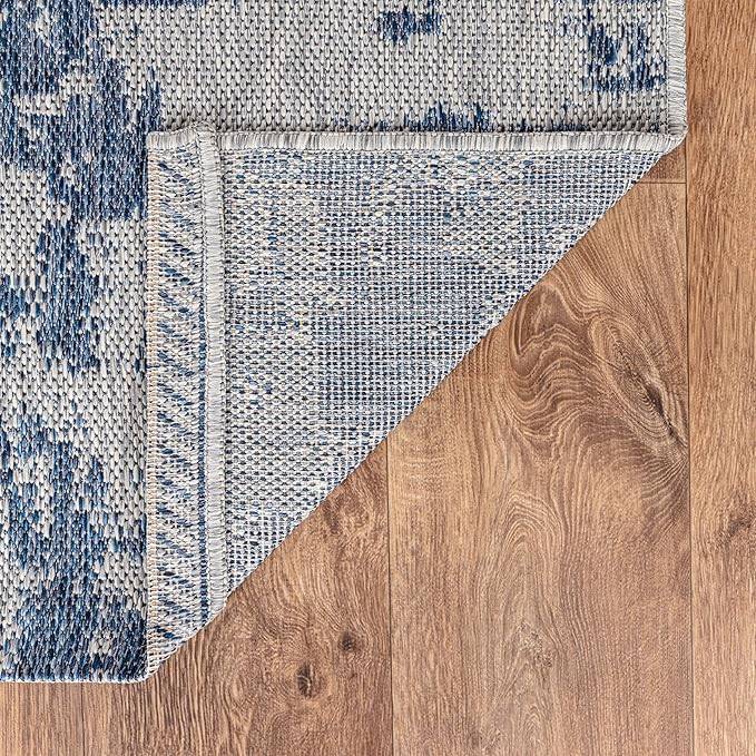 Keen Home Design Terrace Outdoor Area Rug - 5x8 Washable Indoor/Outdoor Rug for Patio, Kitchen, Balcony, Beach, Garden, Deck and Porch, Size: 5'3"x7'7"