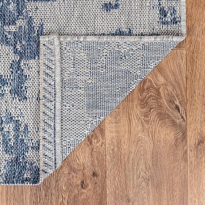 Keen Home Design Terrace Outdoor Area Rug - 5x8 Washable Indoor/Outdoor Rug for Patio, Kitchen, Balcony, Beach, Garden, Deck and Porch, Size: 5'3"x7'7"