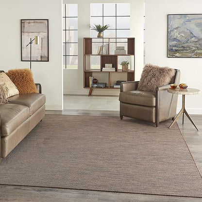Nourison Positano Indoor-Outdoor Natural 9' x 12' Area Rug, Easy Cleaning, Non Shedding, Bed Room, Living Room, Dining Room, Backyard, Deck, Patio (9x12)
