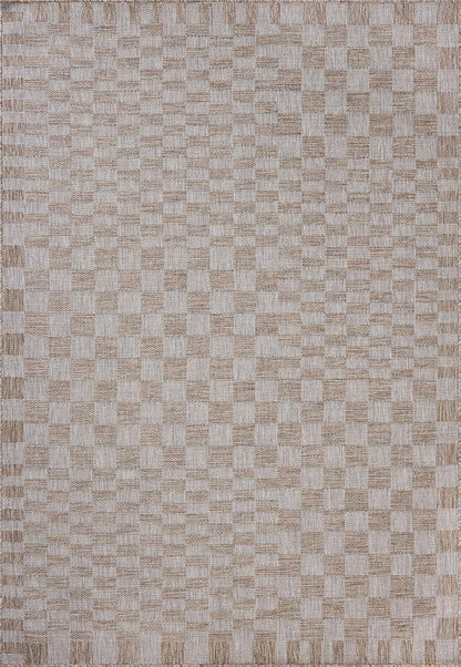 Loloi Amber Lewis Topanga Collection TOP-03 Natural/Dove 6'-7" x 9'-4" Indoor/Outdoor Area Rug