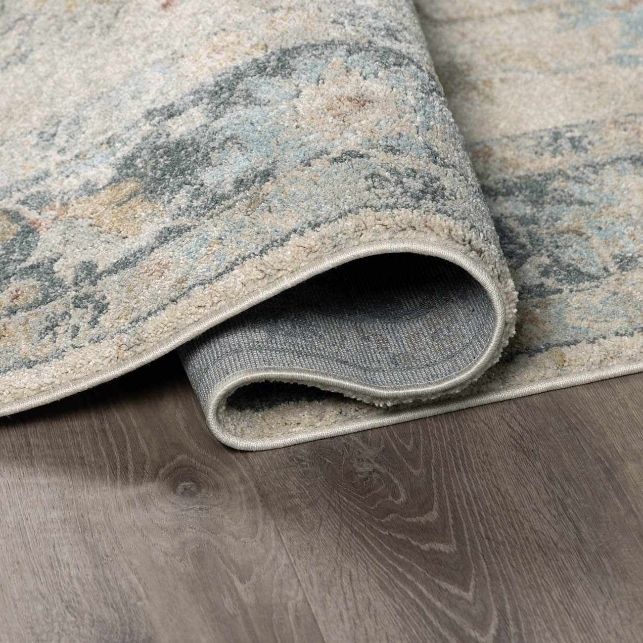 Ahmaud Beige & Light Gray Thick Luxe Area Rug
