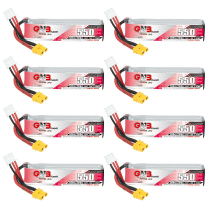 GNB 2S 7.6V 550mAh 100C/200C HV Lipo Battery For Happymodel FPV Racing Cine Whoop BetaFPV RC Drone With XT30U-F Plug