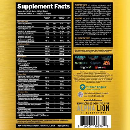 Alpha Lion SuperHuman® Elite Pre-Workout