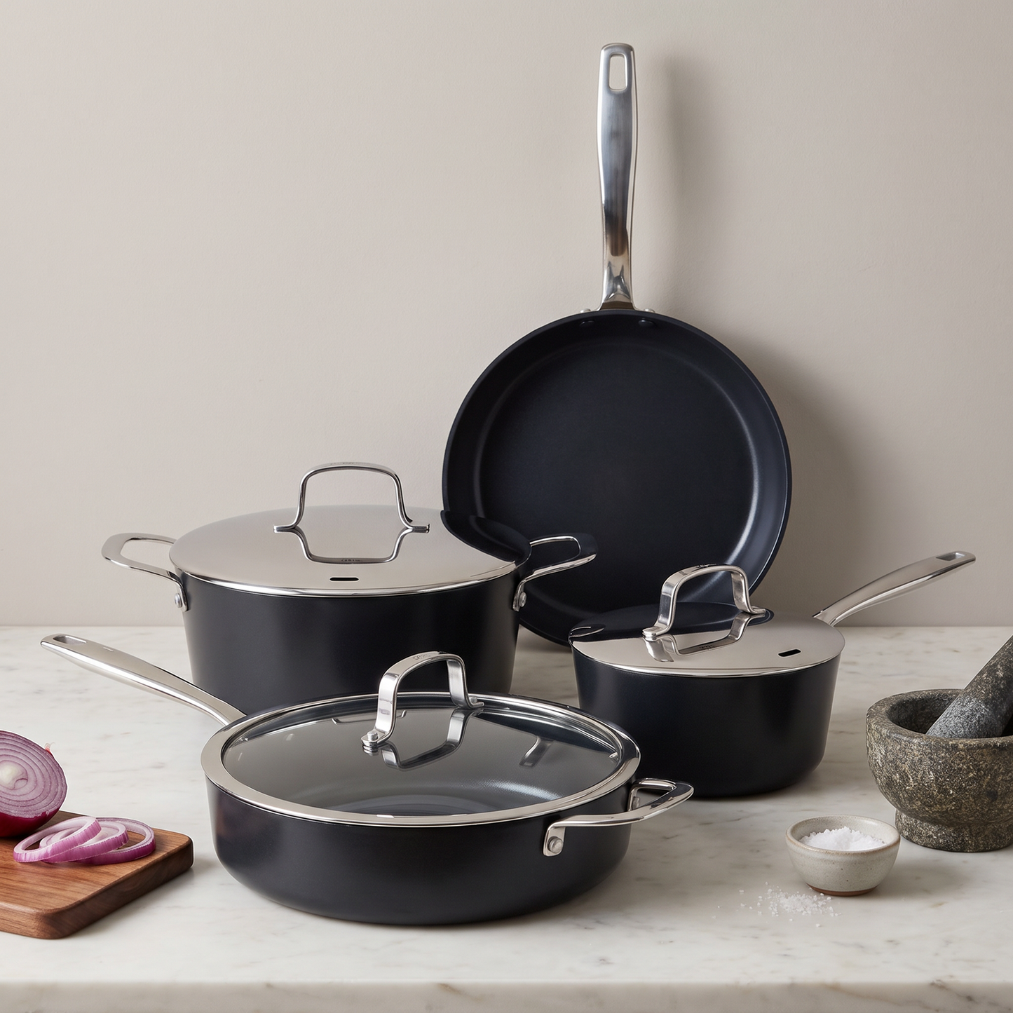 Ceramic Nonstick Cookware Set, 9-Piece