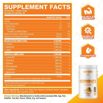 Axe & Sledge The Grind - EAAs + BCAAs + Hydration