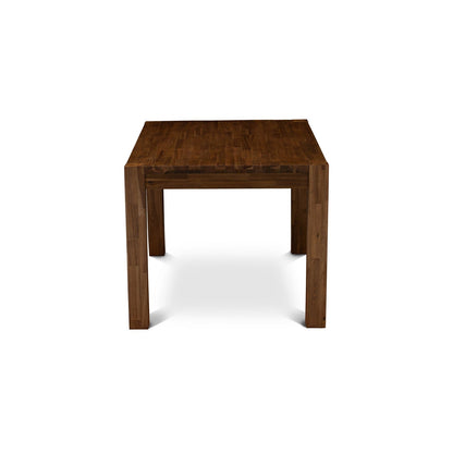 EAST WEST FURNITURE - CNAB5-N8-05 - 5-Pc Modern Dining Table Set- 4 Dining Chairs and Wood Dining Table - Grey Linen Fabric Seat and High Chair Back (Antique Walnut Finish)