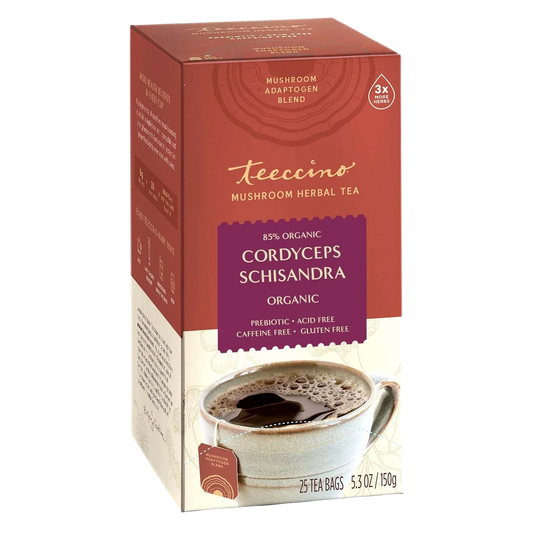 Té Herbal de Hongos Cordyceps, Schisandra y Canela con Frutos del Bosque
