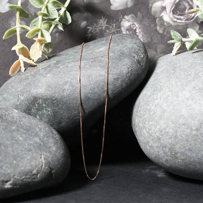 14k Rose Gold Classic Box Chain 0.45mm