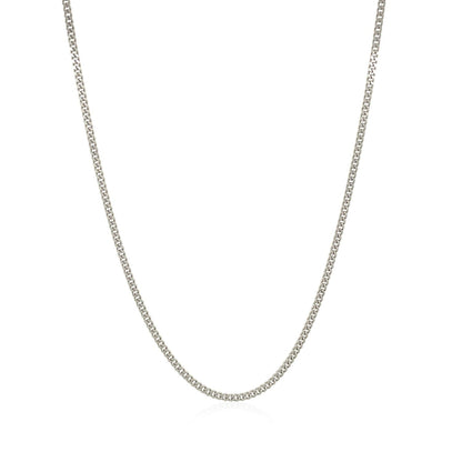 10k White Gold Gourmette Chain 1.5mm
