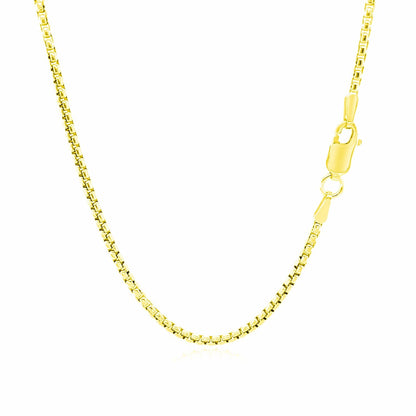 14k Yellow Gold Round Box Chain 1.7mm