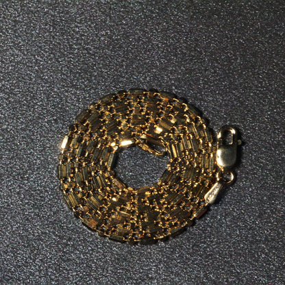 14k Yellow Gold Diamond-Cut Alternating Bead Chain 1.5mm