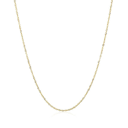 14k Yellow Gold Singapore Chain 0.8mm