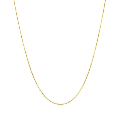 14k Yellow Gold Round Snake Chain 0.7mm