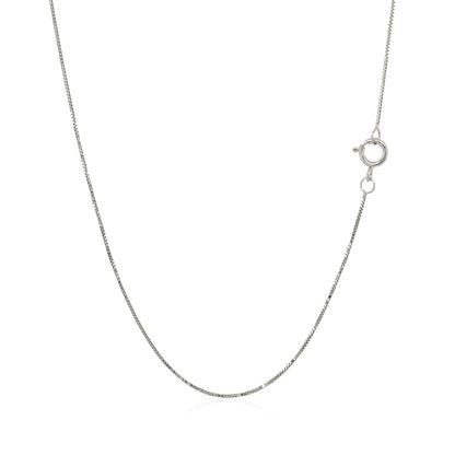 14k White Gold Classic Box Chain 0.45mm