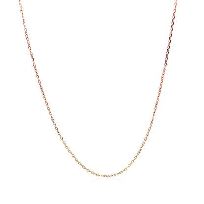 Diamond Cut Cable Link Chain in 14k Rose Gold (0.8 mm)