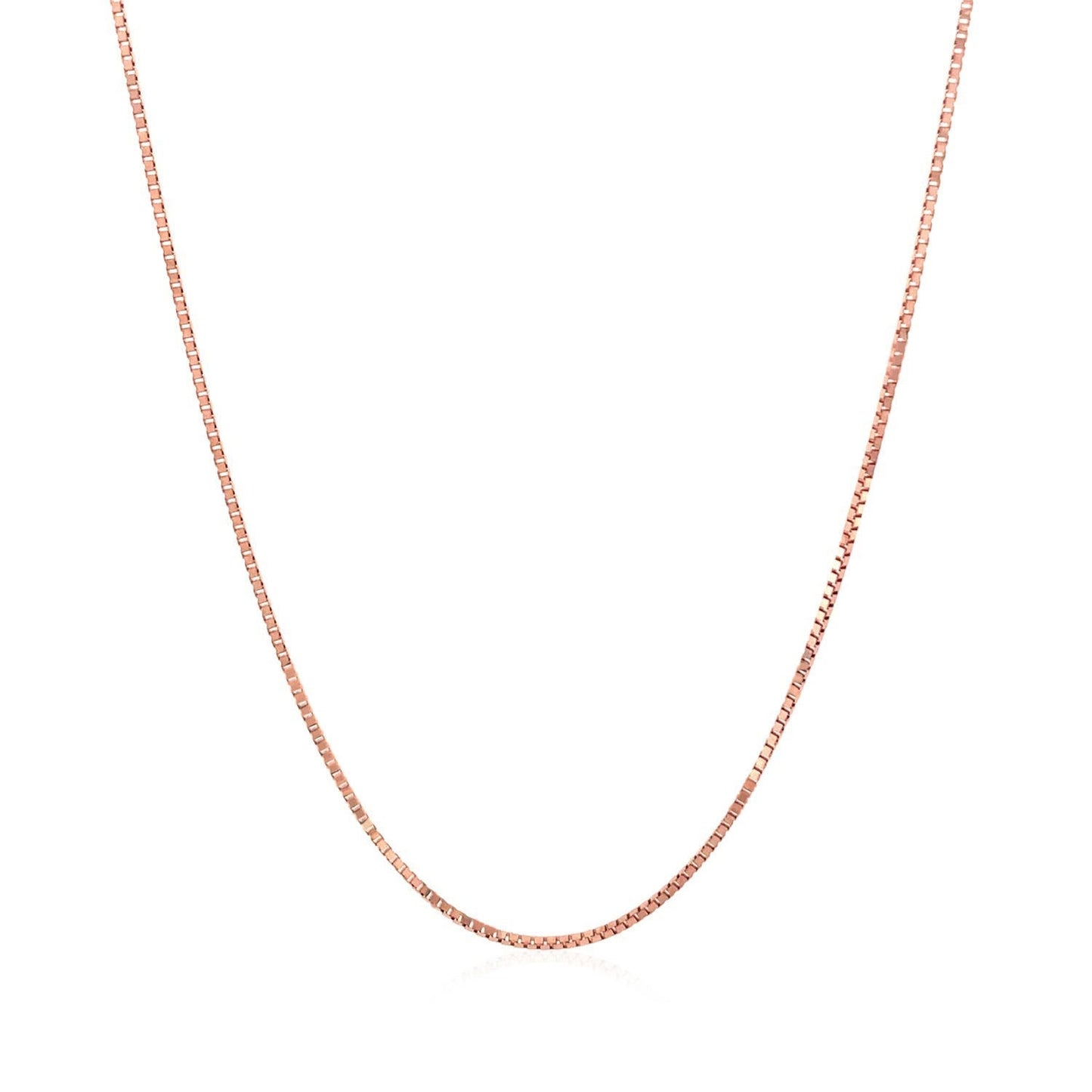 14k Rose Gold Classic Box Chain 0.8mm
