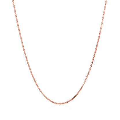 14k Rose Gold Classic Box Chain 0.8mm