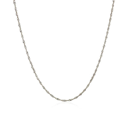 10k White Gold Singapore Chain 1.0mm