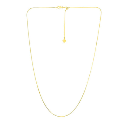 14k Yellow Gold Adjustable Snake Chain 0.85mm