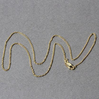 14k Yellow Gold Diamond Cut Cable Link Chain 1.1mm