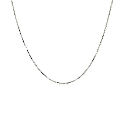 18k White Gold Box Chain 0.6mm